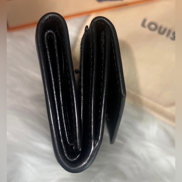 LOUIS VUITTON Portefeuille Lock Mini Wallet Taurillon Leather Black Noir M63921 - Picture 9 of 11